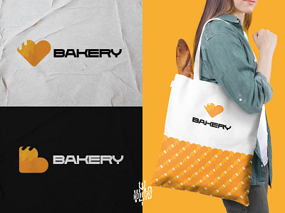 Logo for bakery shop bakery bread graphic design heart logo logotype modern pattern