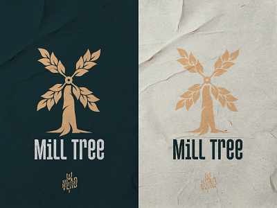 Mill Tree logo graphic design logo logotype mill sale tree