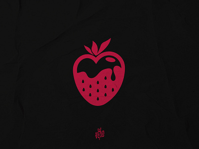 Juicy Cream Strawberry Logo cream emblem fruit graphic design logo logotype modern sexshop sexy shop strawberry