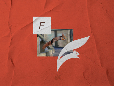 Squirrel Letter F Logo