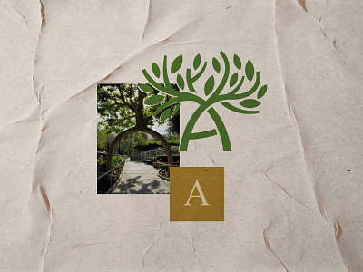 A letter tree logo letter letter a logo logotype modern tree