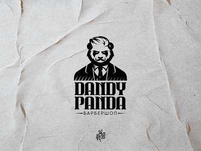 Barber shop panda barber branding brutal character dandy graphic design illustration logo logotype panda shop