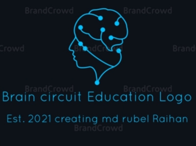 Brain circuit education logo branding logo typography