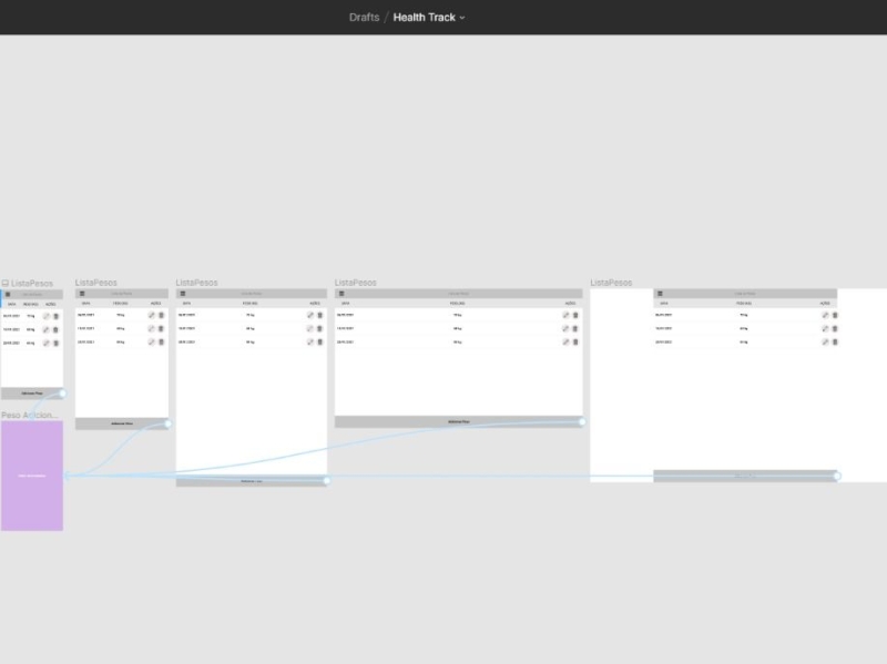 Weight list app design ui ux