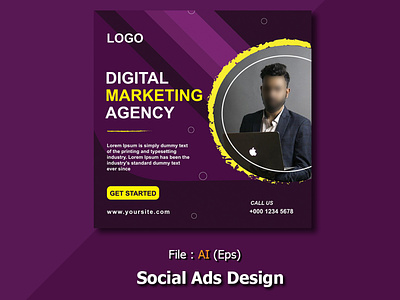 Digital marketing and social ads design by Adobe Ai