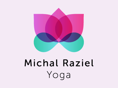 Logo - Michal Raziel Yoga branding flower graphic design logo lotus yoga