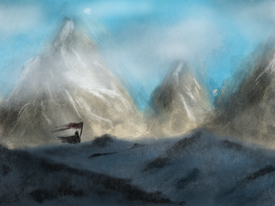 Henry art concept design digital fun mountains painting snow tutorial
