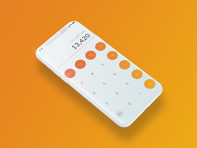 004_Calculator calculator daily ui 004 design fun iphonex simple simple clean interface smart phone ui pack ux