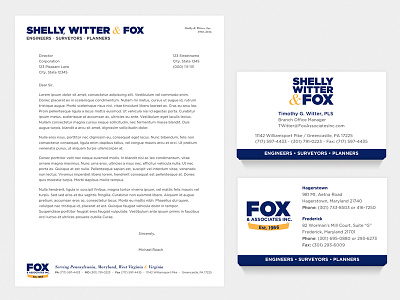 Shelly Witter & Fox Branding business card letterhead power marketing print design