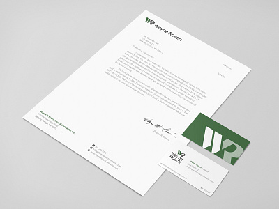 Wayne Roach Branding / Identity branding business card contractor general contractor letterhead logo logo design monogram