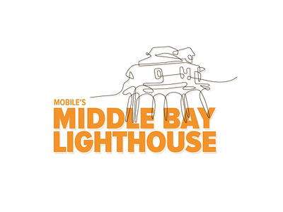 Mobile's Middle Bay Lighthouse - Mobile, Alabama alabama brand design creative drawing illustration location logo design mobile sketch vector