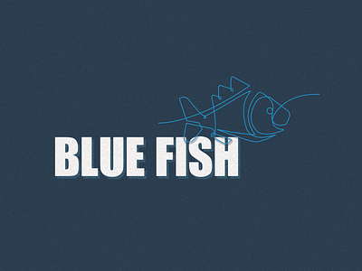 Blue Fish adobe agency alabama behance blue fish branding fish illustration logo texture vector