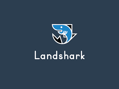 Landshark alabama branding icon identity logo logo design mark mobile mobileal shark