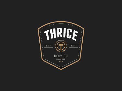 Thrice Beard Oil beard beard oil branding identity branding logo logo design packaging