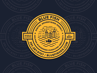 Blue Fish Badge