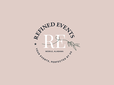 Refined Events 2.0 branding design event flat icon logo minimal planning vector