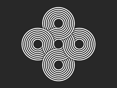 Infinity logo endless geometric symmetrical pattern black white circle design circle logo circle pattern design emblem endless infinite infinity infinity logo line art lineart lines overlapping linework logo logo design minimalist logo