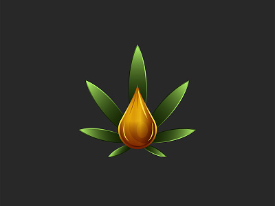 Medical cannabis CBD oil logo design