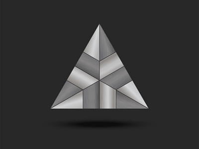 Metal triangle shape branding composite construction logo design emblem futuristic logo logo design metal metal texture metalic metallic texture pyramid silver structure triangle logo triangle shape vector