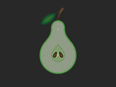 Pear illustration linart design emblem fruit illustration fruit logo line art linear lineart logo design minimal pear pear logo shape vector vector art vector illustration