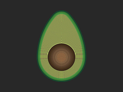 Avocado food illustration