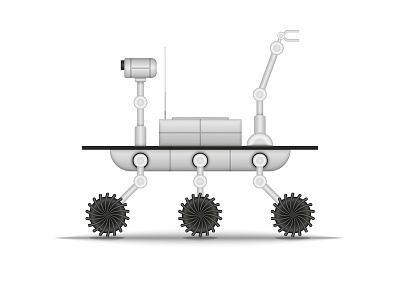 Mars rover 3d vector illustration