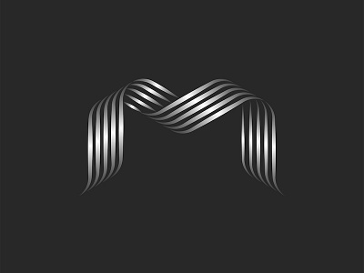 Letter M monogram design branding calligraphy gradient logo logo logo design m letter m letter logo m logo m monogram minimal monogram striped lines typography vector wave logo