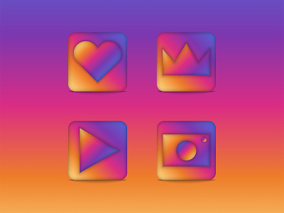 Instagram 3d icon design