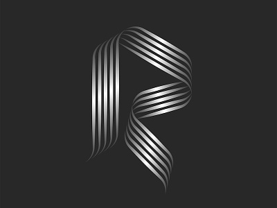 R letter monogram design