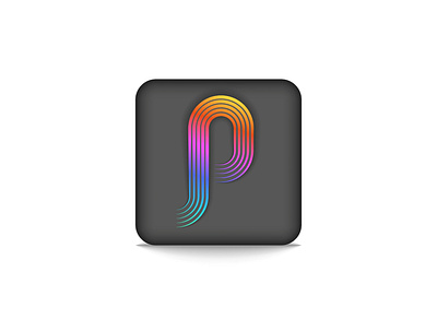 Procreate 3d icon with P letter shape 3d icon branding design getcreativewithprocreate gradient icon icon icon design logo minimal procreate procreate app procreate icon shape vector