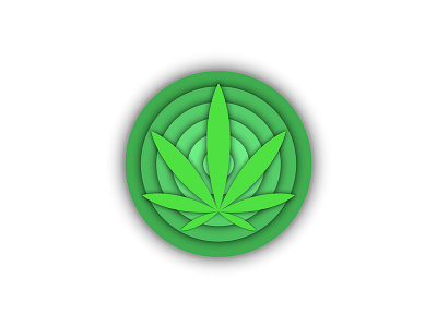 Hemp leaf logo concept