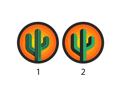 Cactus logo round shape