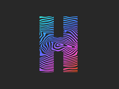Letter H gradient pattern