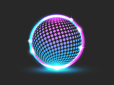 Glitter disco ball design