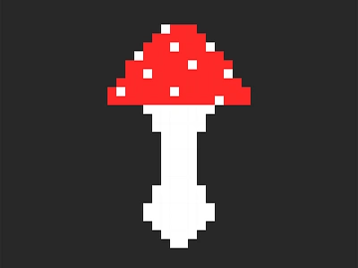 Mushroom red amanita pixel style 8 bit 8 bit art amanita childrens illustration cute art drugs emblem fungus illustration kids illustration minimal mushroom mushroom logo pixel art pixelart print red amanita t shirt illustration