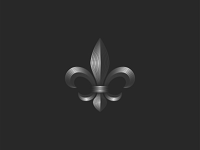 Heraldic lily 3d logo deco design emblem facet fleur de lis flower logo french royalty heraldic lily heraldy illustration lily lily flower linear lines art logo design old retro royal symbol vector