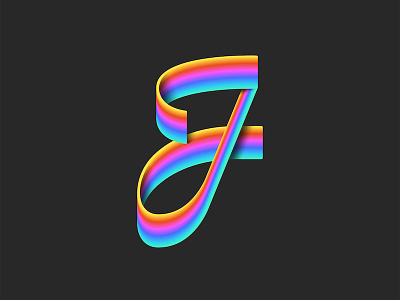 Letter J gradient design