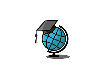 Globe and mortarboard student symbols