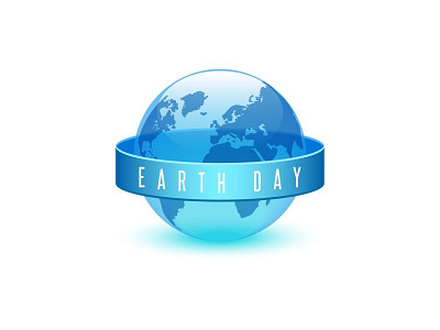 Earth Day emblem 22 April 3d blue day earth emblem logo plastic sphera world environment day