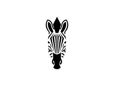 Zebra logo animal emblem logo mascot negative space zebra