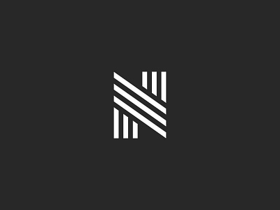 Logo letter N monogram design initial letter line linear logo minimalism monogram n retro simple thin