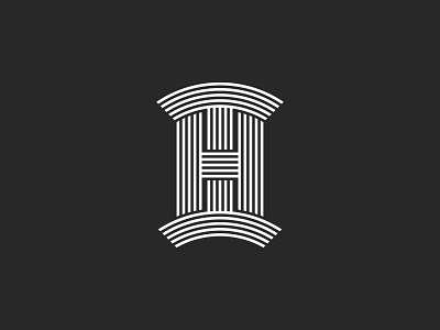 Logo Hi Letters monogram design emblem hi ih initial letters lines logo mark minimal monogram think