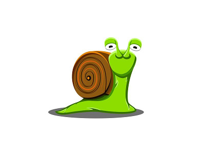 Funny snail character