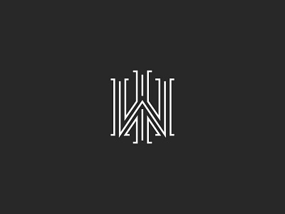 Logo Iw letters monogram design emblem icon identity initial iw letter line linear logo mark monogram shape simple typography white wi