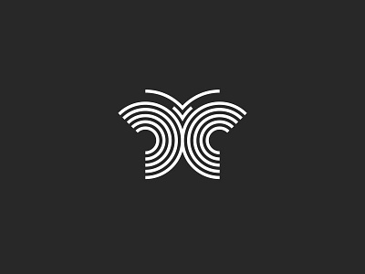 Butterfly logo monogram