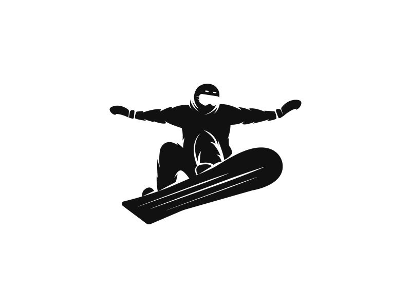 Snowboarder winter sports extreme sport freeride sportsman vector silhouette emblem logo snowboarding snowboard snowboarder