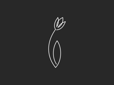 Flower Tulip Logo beauty design feminine flower logo line art linear logo mono line shape spa logo thin line tulip vector