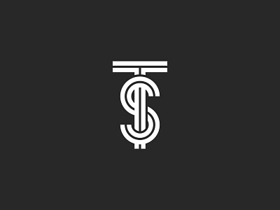 Logo Ts letters monogram linear art