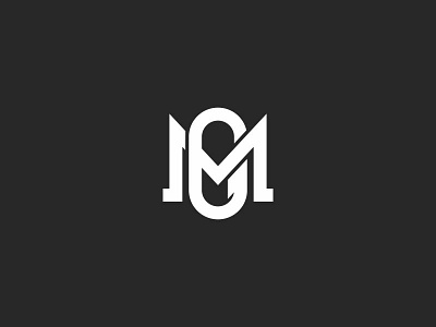 Initials Mg or Gm Logo monogram black branding design emblem gm initial letters line linear logo mark mg minimal monogram simple typography