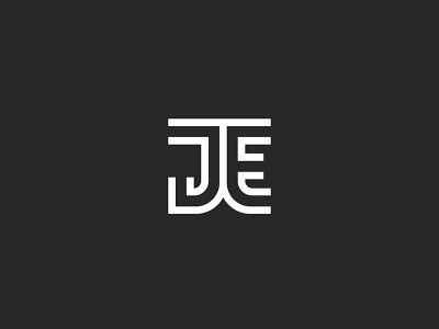 Logo Je monogram design combination mark design emblem initials je letters linear lineart logo mark monogram shape simple typography vector